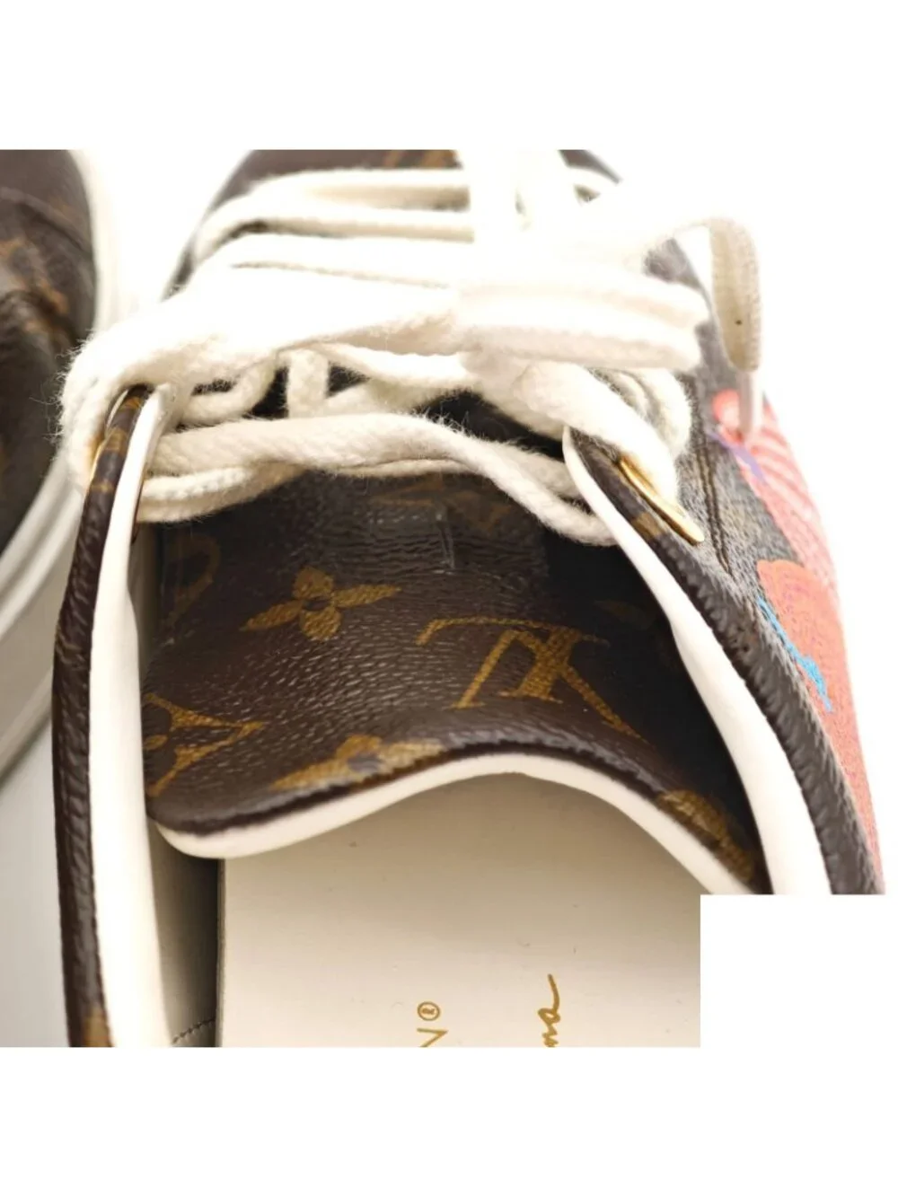 Louis Vuitton Yayoi Kusama Collaboration Sneakers Brown Bag